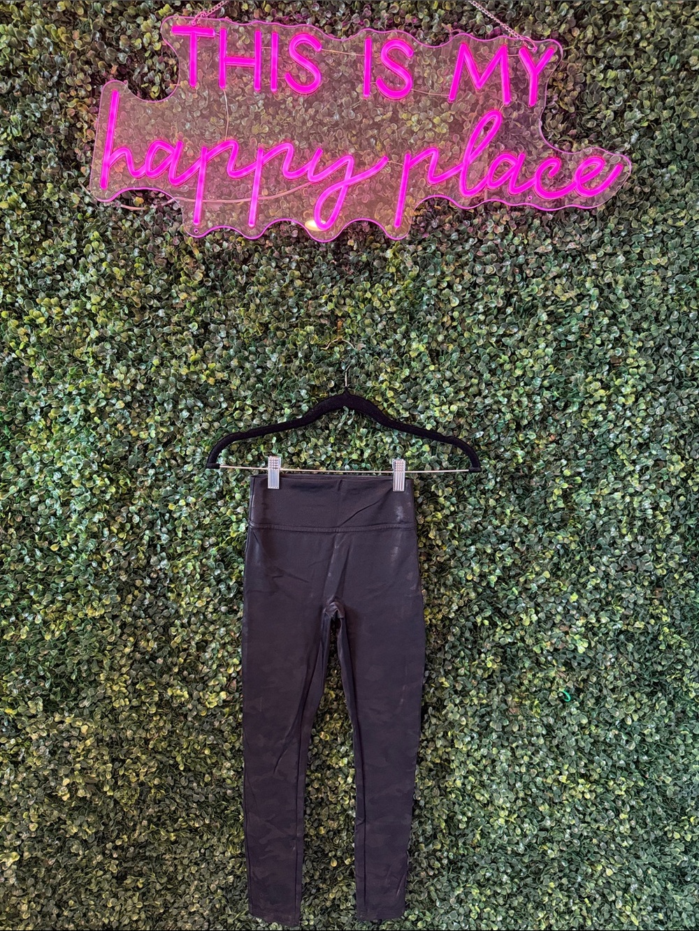 SPANX girls Faux-Leather camo Leggings